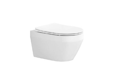 Унитаз подвесной Aquatek ЛЕЯ AQ1199T-00 белый с сиденьем микролифт безободковый смыв торнадо - фото 2