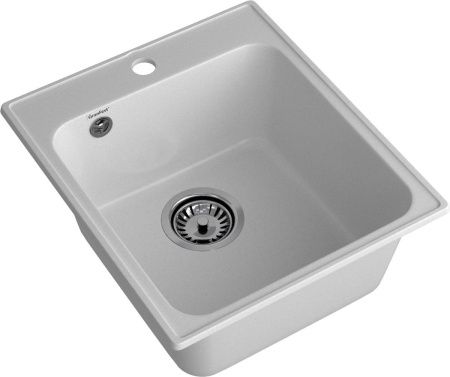 Кухонная мойка Granfest Quarz 17 серый 50х40 цвет серый поверхность матовая