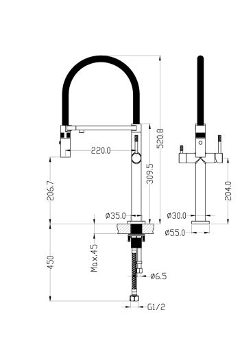 Смеситель для кухни Boheme Uno 115-CB на мойку медь - фото 2