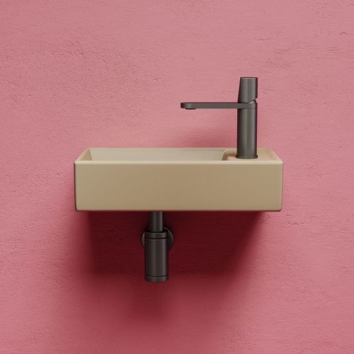 Раковина из сантехнического фарфора Ceramica Nova ELEMENT CN6051LMC 40х20 подвесная цвет коричневый 1 отверстие под смеситель - фото 4