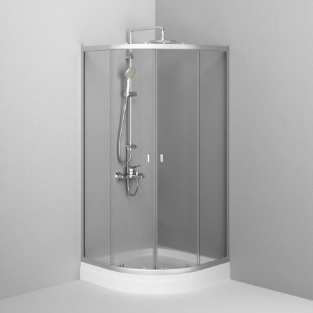 Душевой уголок Am.Pm X-Joy W88E-205-090MT64 90х90 стекло прозрачное профиль хром с поддоном