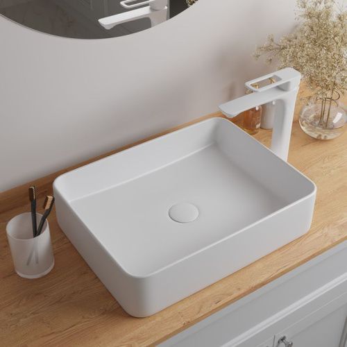 Раковина керамическая Iddis Slide SLIWS02i27 50х40 накладная цвет белый без отверстий под смеситель - фото 5