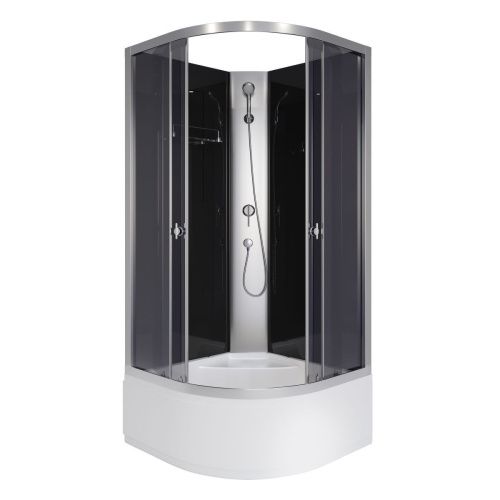 Душевая кабина Niagara Eco E80/40/TN/BK 80х80 четверть круга без крыши ориентация универсальная - фото 2