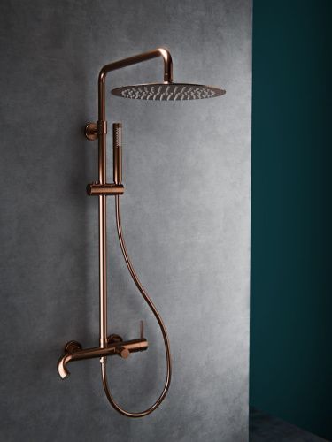 Душевая стойка Knotlor SS-33/RB настенная цвет бронза - фото 4