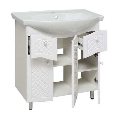 Тумба под раковину Runo Милано УТ000002088 70х30 напольная цвет белый - фото 2