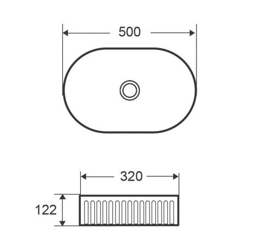 Раковина из сантехнического фаянса Grossman GR-3062 50х30 накладная цвет белый без отверстий под смеситель - фото 4