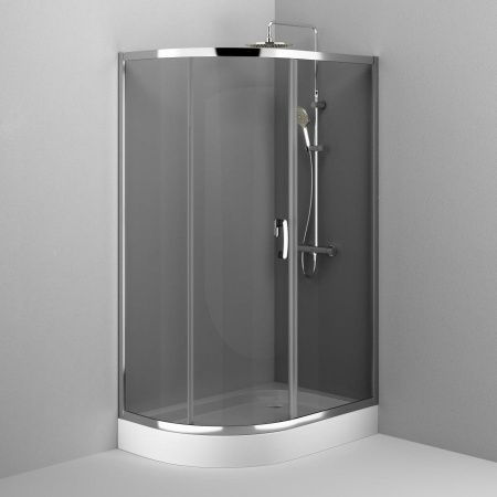 Душевой уголок Am.Pm Like W83G-302U120CG 120х80 стекло тонированное профиль хром без поддона