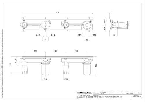 Внутренняя часть встраиваемого смесителя Oioli Universal OIPIVA35002E - фото 2