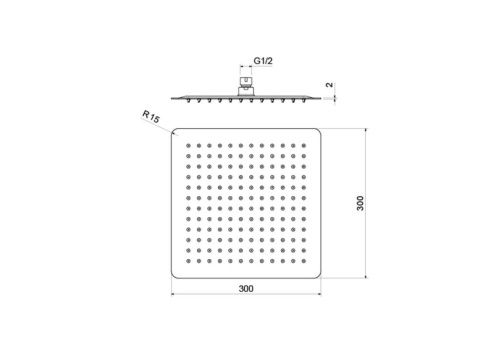 Верхний душ Aquatek AQ2074CR 30х30 хром - фото 3