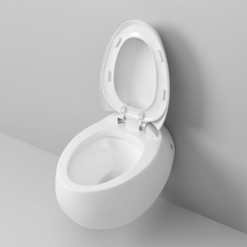 Унитаз подвесной Grossman Санфаянс GR-4442 белый с сиденьем микролифт безободковый каскадный смыв - фото 4