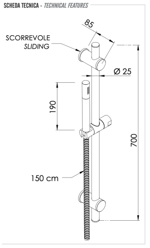 Душевой гарнитур Remer  317G317MM настенный хром - фото 2
