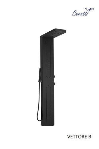 Душевая панель Cerutti SPA CT8993 настенная цвет черный - фото 2