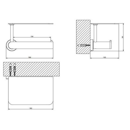 Бумагодержатель Gessi Emporio accessories 38855#149