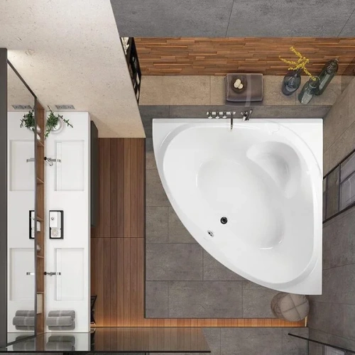 Ванна акриловая Vagnerplast Athena VPBA150ATH3E-04 150х150 угловая четверть круга без каркаса - фото 3