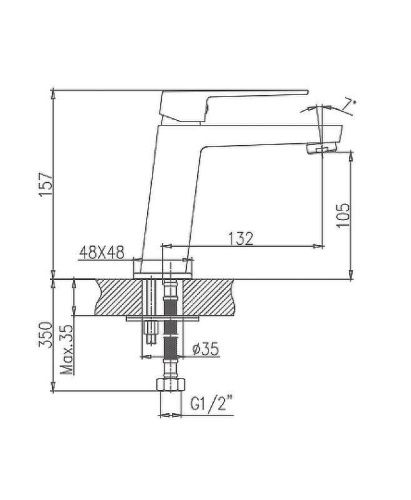 Смеситель Haiba HB191 HB11191 на раковину хром - фото 3
