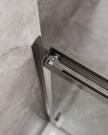 Душевая дверь Cezares MOLVENO MOLVENO-BF-3-120-C-GM-IV 120х195 стекло прозрачное профиль оружейная сталь