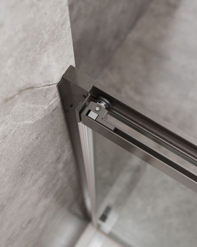 Душевая дверь Cezares MOLVENO MOLVENO-BF-3-90-C-GM-IV 90х195 стекло прозрачное профиль оружейная сталь - фото 5