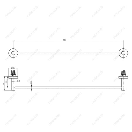 Полотенцедержатель Melana 867001