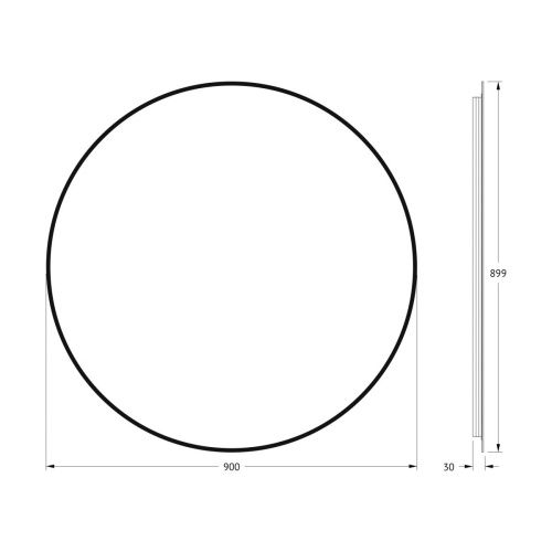 Зеркало с подсветкой Defesto AURA DF 2996 90х90 подвесное - фото 2