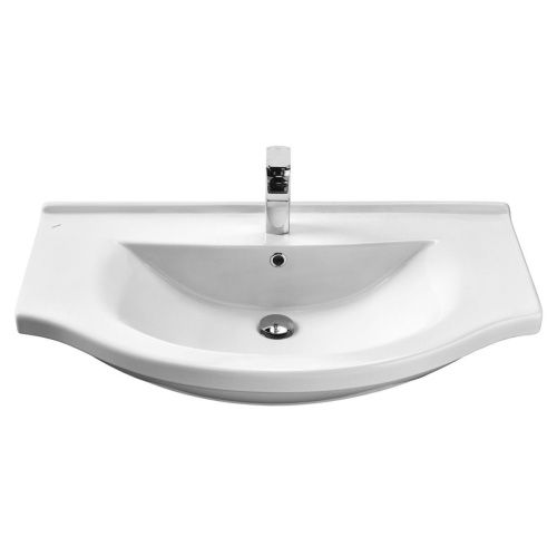 Раковина из сантехнического фарфора Santek Эльбрус WH110790 90х50 накладная цвет белый - фото 2