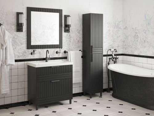 Тумба под раковину Corozo Терра SD-00001323 80х40 напольная цвет серый - фото 3