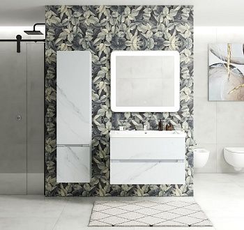 Шкаф-пенал Art&Max TECHNO AM-Techno-1600-AC-SO-MR960-L 40х160 подвесной цвет белый