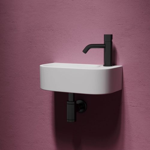 Раковина из сантехнического фарфора Ceramica Nova ELEMENT CN6066L 40х20 подвесная цвет белый 1 отверстие под смеситель - фото 5