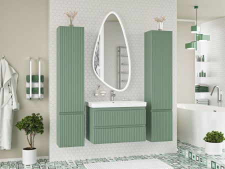 Тумба под раковину Brevita Victory VIC-09080-0802Я 80х50 подвесная цвет зеленый