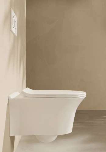 Чаша унитаза подвесная Arrow AHB2157 цвет белый без сиденья безободковая каскадный смыв - фото 3