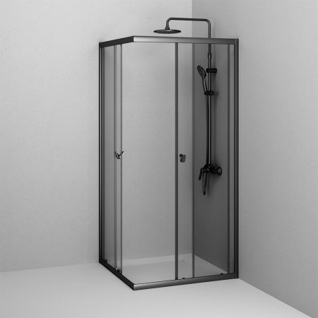Душевой уголок Am.Pm Sunny W87G-403-9090-BT 90х90 стекло прозрачное профиль черный без поддона