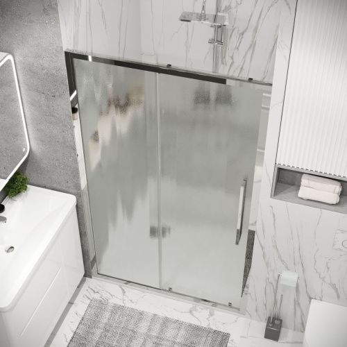 Душевая дверь Grossman Cosmo 100.K33.02.100.10.02 100х195 стекло текстурное профиль хром - фото 5