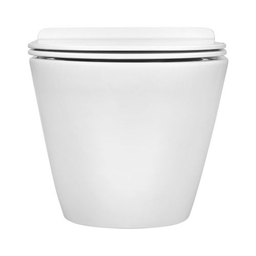 Унитаз подвесной Aquatek АЛЬФА AQ1910-00 белый с сиденьем микролифт безободковый каскадный смыв - фото 5