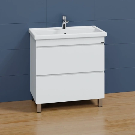 Тумба под раковину СанТа Марс 700295 80х40 напольная цвет белый