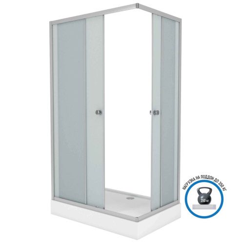 Душевой уголок Niagara Eco _0181422Q 100х80 стекло матовое профиль хром с поддоном