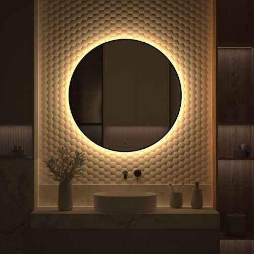 Зеркало с подсветкой Defesto AURA DF 2996R 90х90 подвесное - фото 5