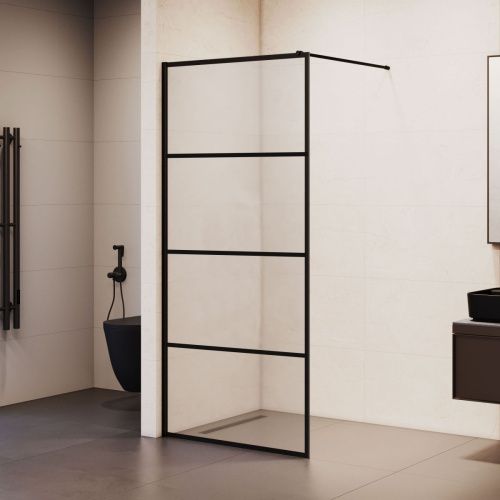 Душевая перегородка RGW Walk In 351001980-84 80х200 стекло с рисунком профиль черный - фото 2