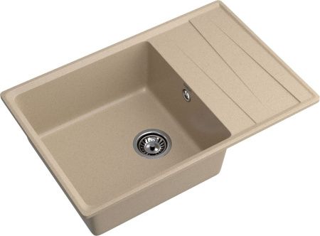 Кухонная мойка Granfest Level LV-760L песочный 75х50 цвет бежевый поверхность матовая