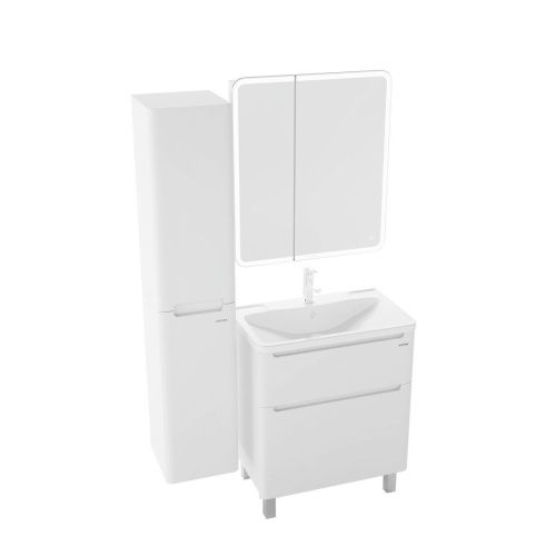 Зеркало-шкаф СанТа Омега 107005 80х80 подвесной цвет белый - фото 2