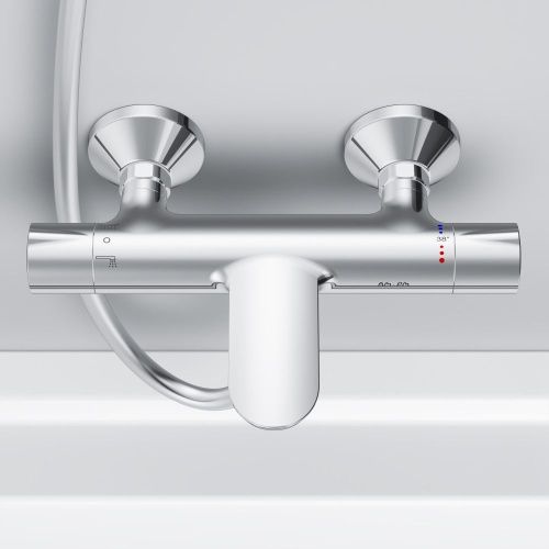 Смеситель для ванны и душа Am.Pm Like F8050000 настенный хром с термостатом - фото 5