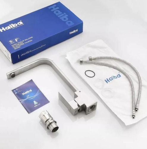 Смеситель для кухни Haiba HB803 HB70803 на мойку нержавеющая сталь - фото 4