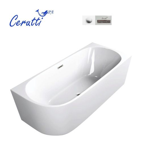 Ванна акриловая Cerutti SPA CT10091 170х75 отдельностоящая асимметричная с ножками - фото 4