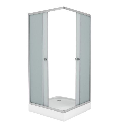 Душевой уголок Niagara Eco _0091422Q 90х90 стекло матовое профиль хром с поддоном - фото 2