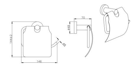 Бумагодержатель Aquatek ВЕГА AQ4009MB