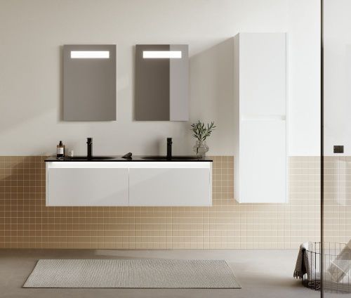 Шкаф-пенал Orka Lisbon 3001187 40х140 подвесной цвет белый - фото 2