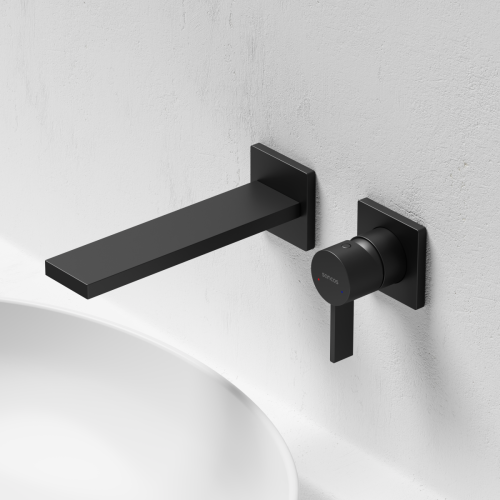 Смеситель для раковины Sancos Linn SC9021MB встраиваемый в стену черный - фото 2