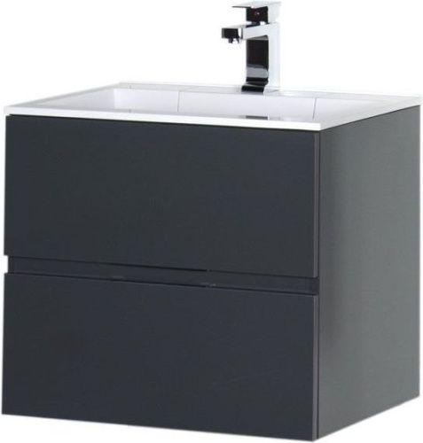 Тумба с раковиной Aquanet Алвита 00213094 60х50 подвесная цвет серый - фото 4