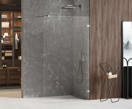 Душевая дверь New Trendy AVEXA EXK-1441 80х200 стекло прозрачное профиль хром