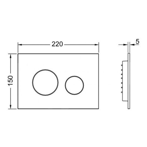 Клавиша смыва механическая Tece TECEloop 9240926 цвет белый - фото 2
