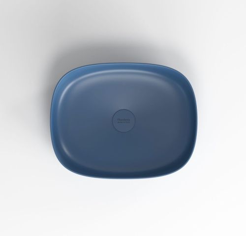 Раковина из искусственного камня Plumberia Selection Veloma VELOMA OVAL BDT 50х40 накладная цвет синий - фото 3