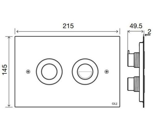 Клавиша смыва пневматическая Oli TREND 656506 цвет хром - фото 2